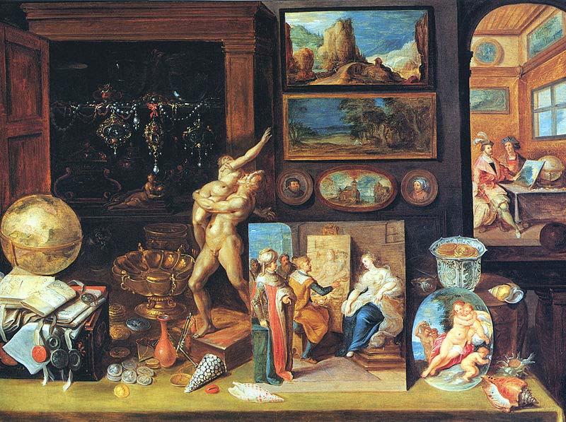 Frans Francken II A Collector's Cabinet. China oil painting art